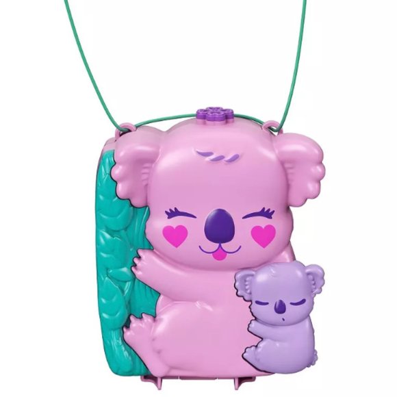 Polly Pocket 2-In-1 Travel Toy, 2 Dolls 1 toy car 5 animals, Koala Purse - Picture 4 of 8